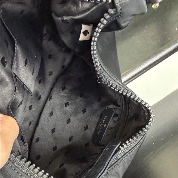 Kate spade genuine leather nylon shoulder purse neutral clean - Picture 12 of 12